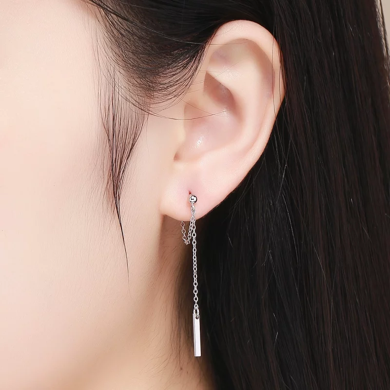 (image pour) Pendants d'Oreilles Style PANDORA Géométrie légère - SCE550 - Afficher 5