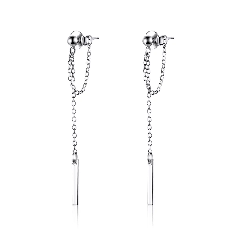 (image pour) Pendants d'Oreilles Style PANDORA Géométrie légère - SCE550