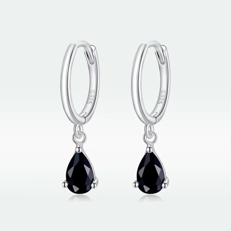 (image pour) Pendants d'Oreilles Style PANDORA Goutte d'eau - SCE1018-BK - Afficher 5
