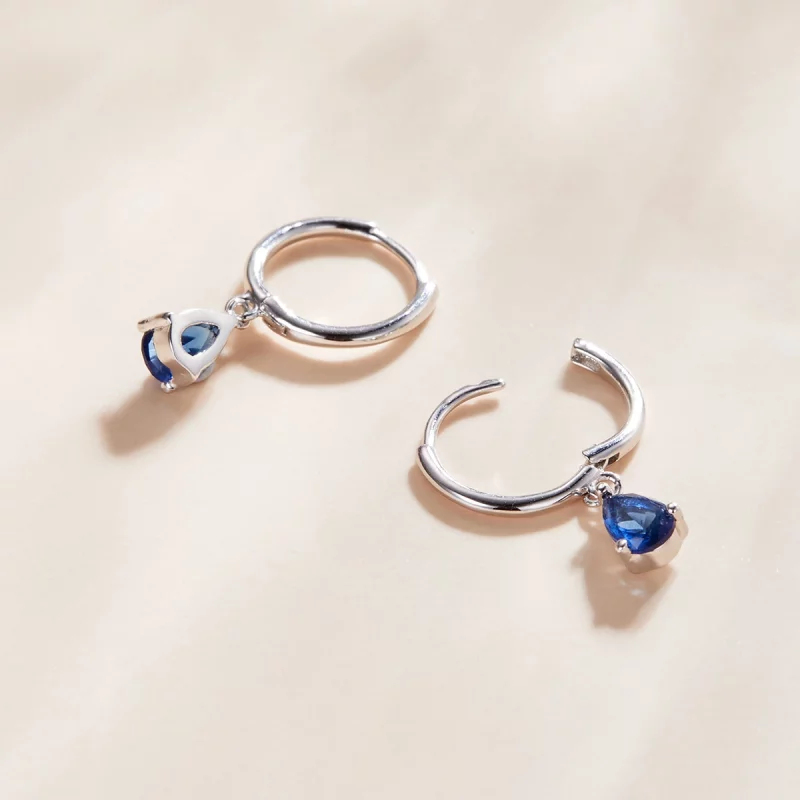 (image pour) Pendants d'Oreilles Style PANDORA Goutte d'eau - SCE1018-BU - Afficher 3