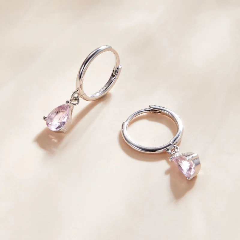 (image pour) Pendants d'Oreilles Style PANDORA Goutte d'eau - SCE1018-PK - Afficher 2