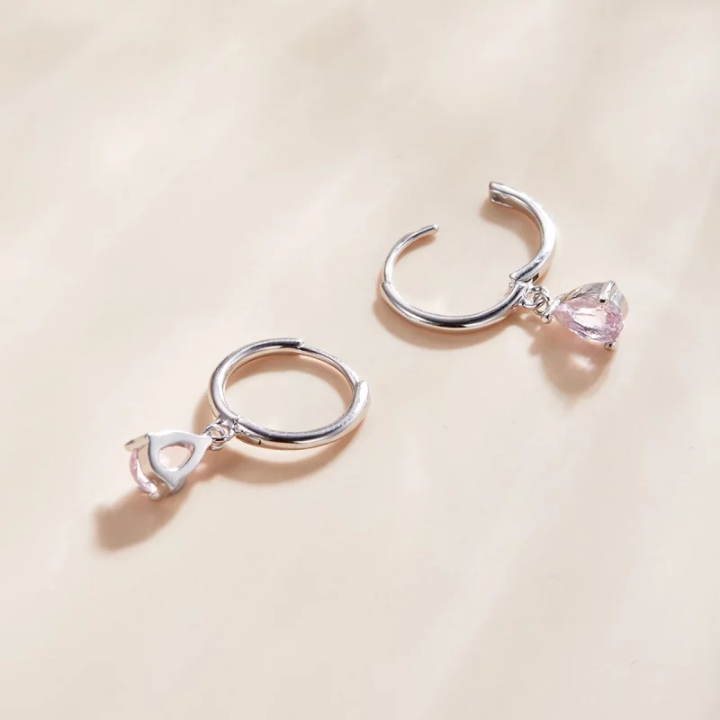 (image pour) Pendants d'Oreilles Style PANDORA Goutte d'eau - SCE1018-PK - Afficher 3