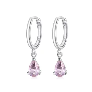 Pendants d'Oreilles Style PANDORA Goutte d'eau - SCE1018-PK (image pour) Pendants d'Oreilles Style PANDORA Goutte d'eau - SCE1018-PK