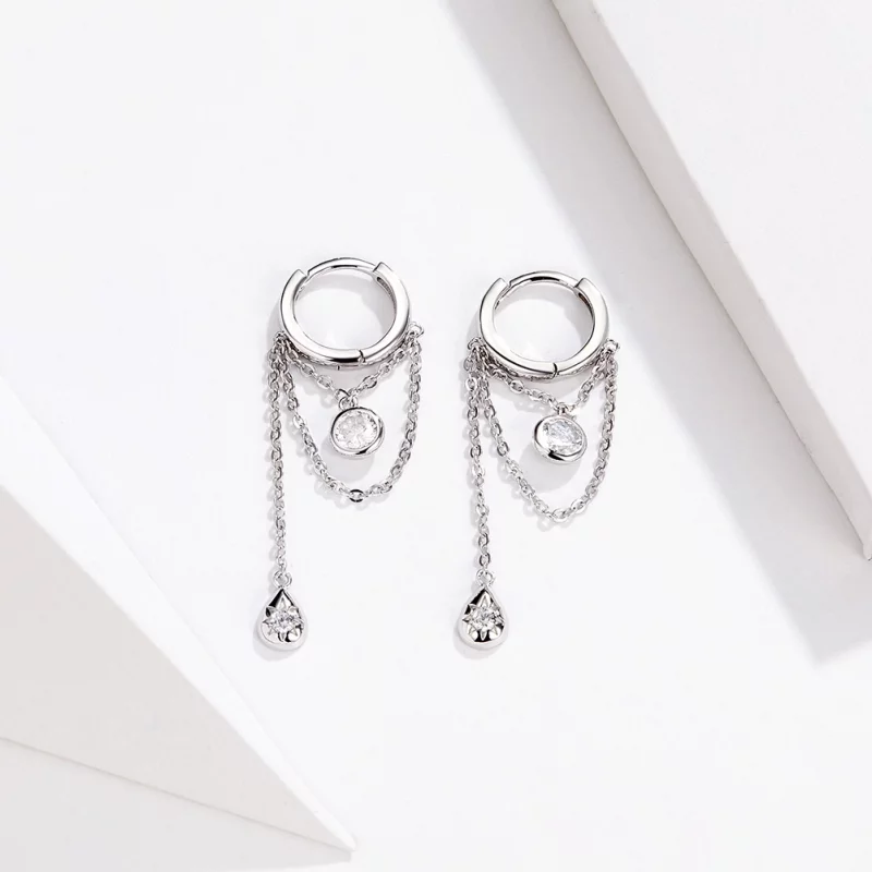 (image pour) Pendants d'Oreilles Style PANDORA La puberté - SCE638 - Afficher 2