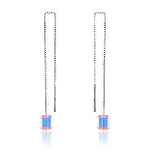 (image pour) Pendants d'Oreilles Style PANDORA Larmes dans la profondeur de l'océan - SCE501