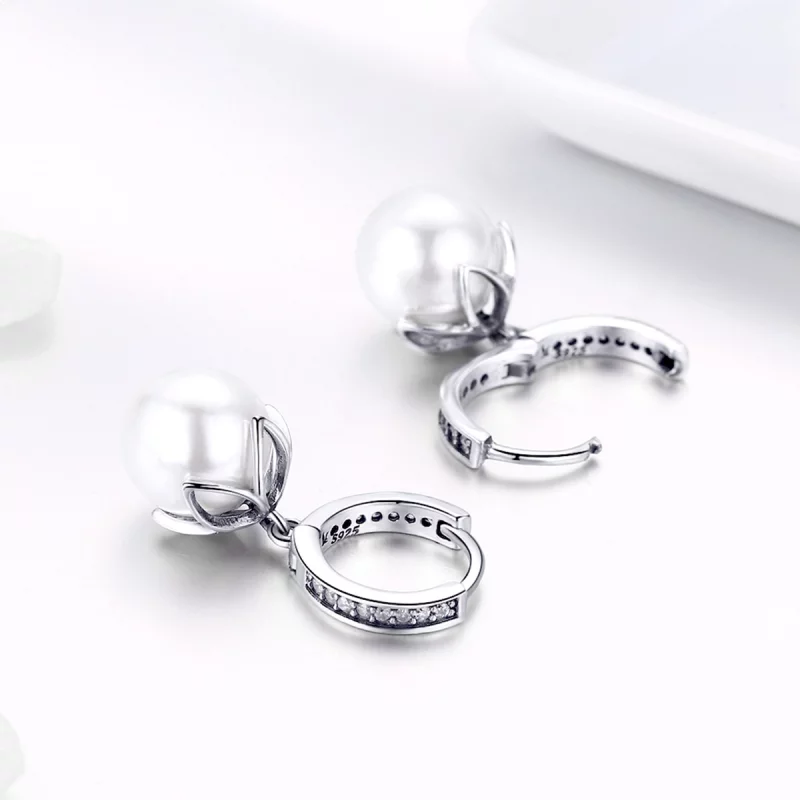 (image pour) Pendants d'Oreilles Style PANDORA Le doux amour - SCE482 - Afficher 4