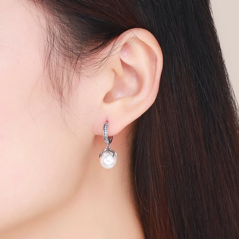 (image pour) Pendants d'Oreilles Style PANDORA Le doux amour - SCE482 - Afficher 5