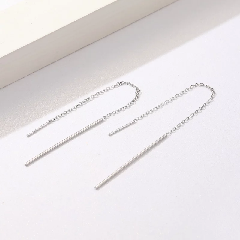 (image pour) Pendants d'Oreilles Style PANDORA Ligne élégante - SCE490 - Afficher 4