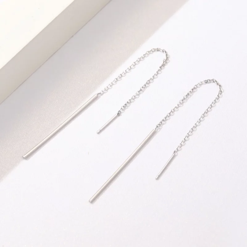 (image pour) Pendants d'Oreilles Style PANDORA Ligne élégante - SCE490 - Afficher 6