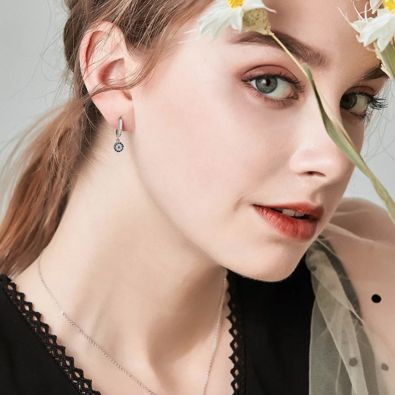 (image pour) Pendants d'Oreilles Style PANDORA Mauvais œil - SCE058 - Afficher 5
