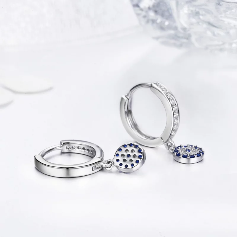 (image pour) Pendants d'Oreilles Style PANDORA Mauvais œil - SCE058 - Afficher 6