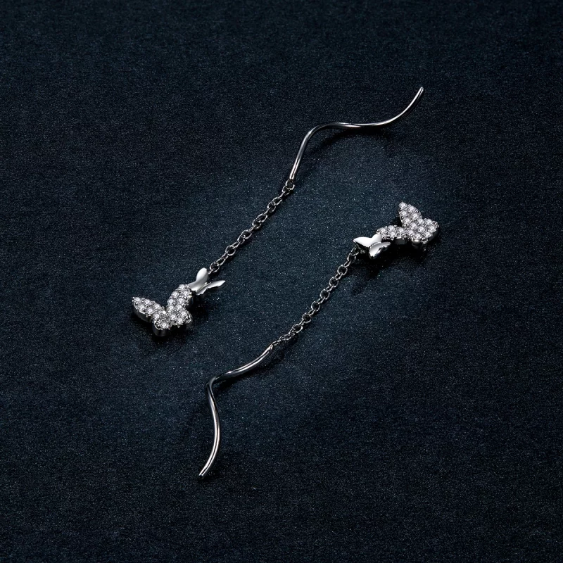 (image pour) Pendants d'Oreilles Style PANDORA Papillons volants - BSE436 - Afficher 5