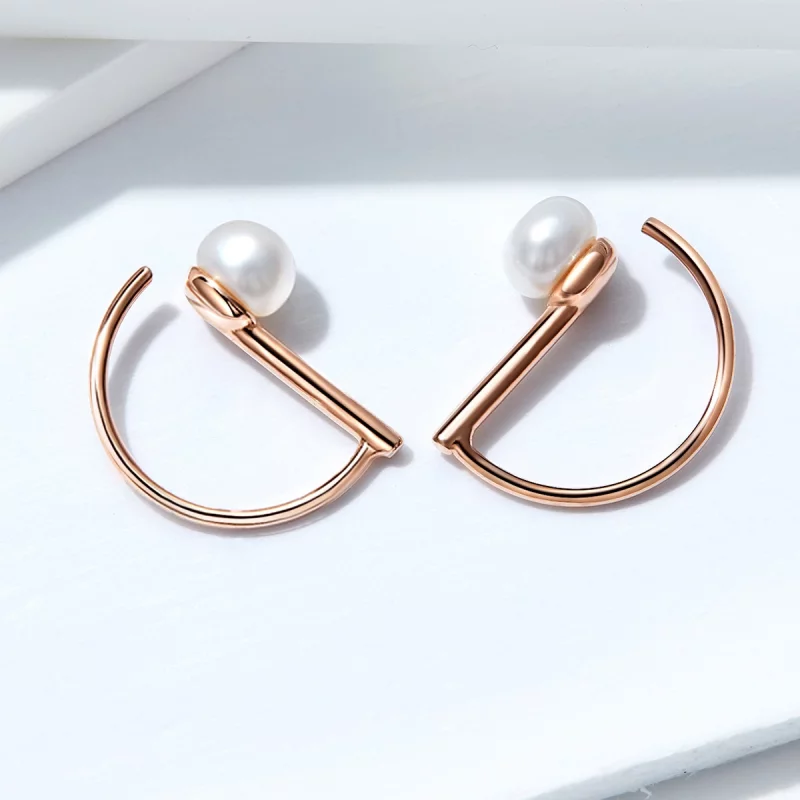 (image pour) Pendants d'Oreilles Style PANDORA perle - SCE604 - Afficher 4