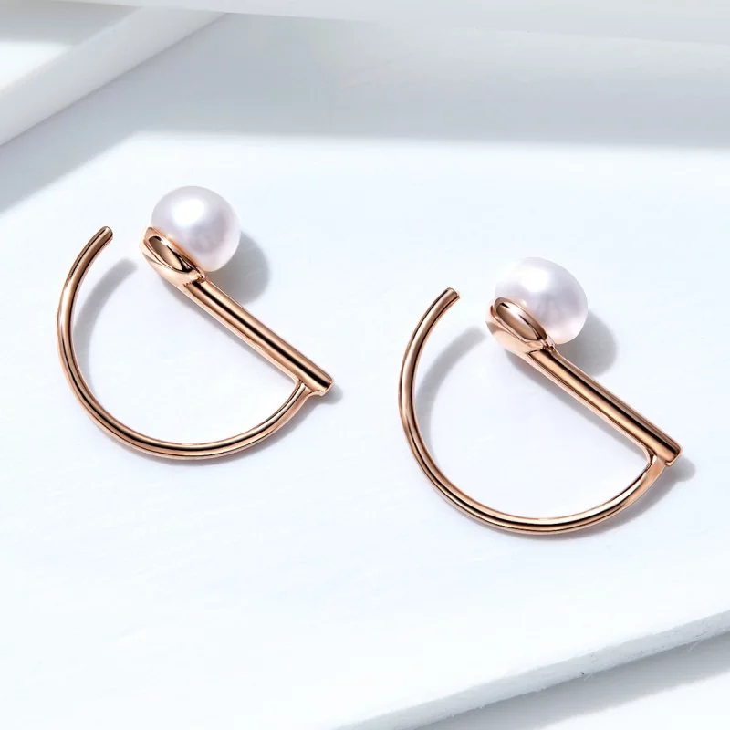 (image pour) Pendants d'Oreilles Style PANDORA perle - SCE604 - Afficher 6