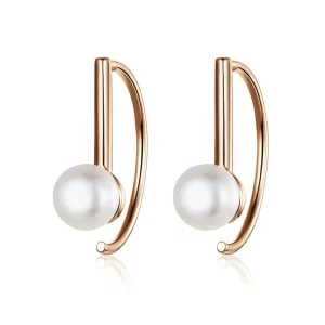 (image pour) Pendants d'Oreilles Style PANDORA perle - SCE604