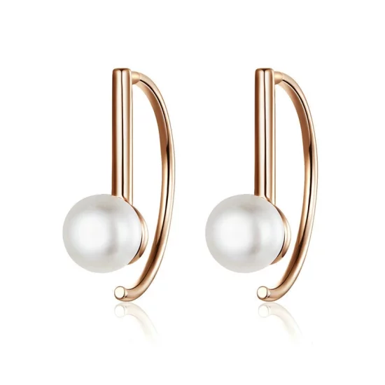 (image pour) Pendants d'Oreilles Style PANDORA perle - SCE604