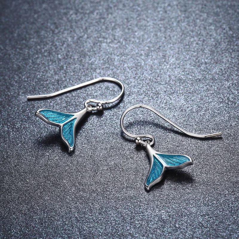 (image pour) Pendants d'Oreilles Style PANDORA Queue de poisson - SCE065 - Afficher 4