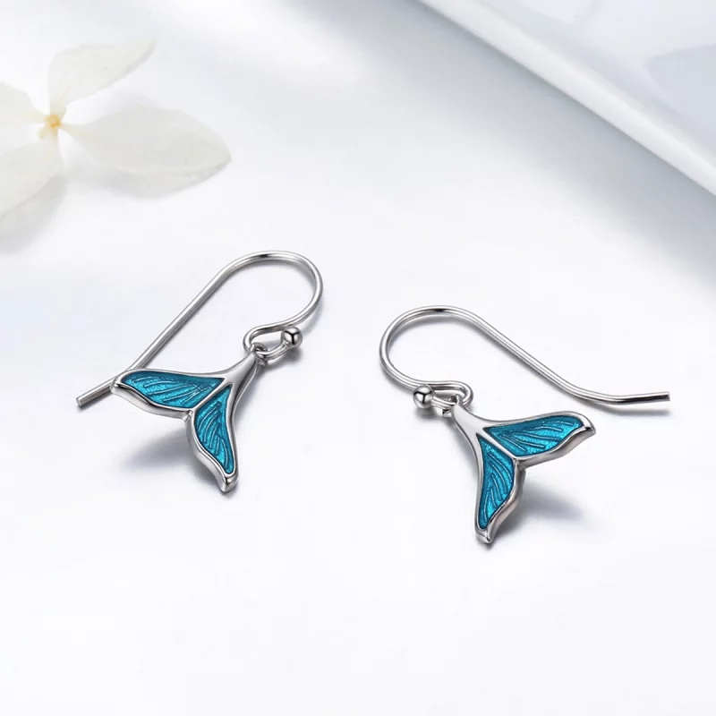 (image pour) Pendants d'Oreilles Style PANDORA Queue de poisson - SCE065 - Afficher 5