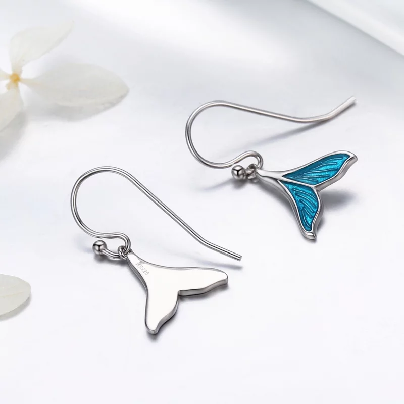 (image pour) Pendants d'Oreilles Style PANDORA Queue de poisson - SCE065 - Afficher 6