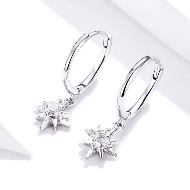 (image pour) Pendants d'Oreilles Style PANDORA Star - SCE759 - Afficher 2