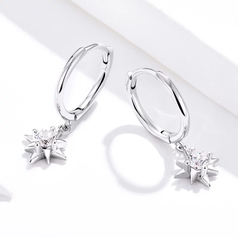 (image pour) Pendants d'Oreilles Style PANDORA Star - SCE759 - Afficher 3