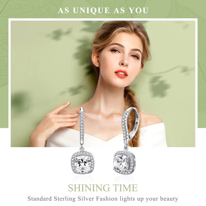 (image pour) Pendants d'Oreilles Style PANDORA Temps brillant - SCE520 - Afficher 2