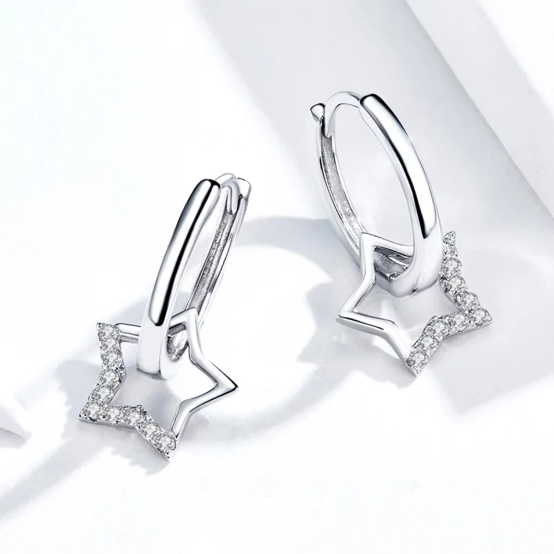 (image pour) Pendants d'Oreilles Style PANDORA Étoilé - BSE276 - Afficher 4