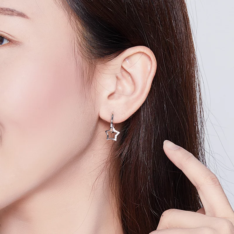 (image pour) Pendants d'Oreilles Style PANDORA Étoilé - BSE276 - Afficher 7