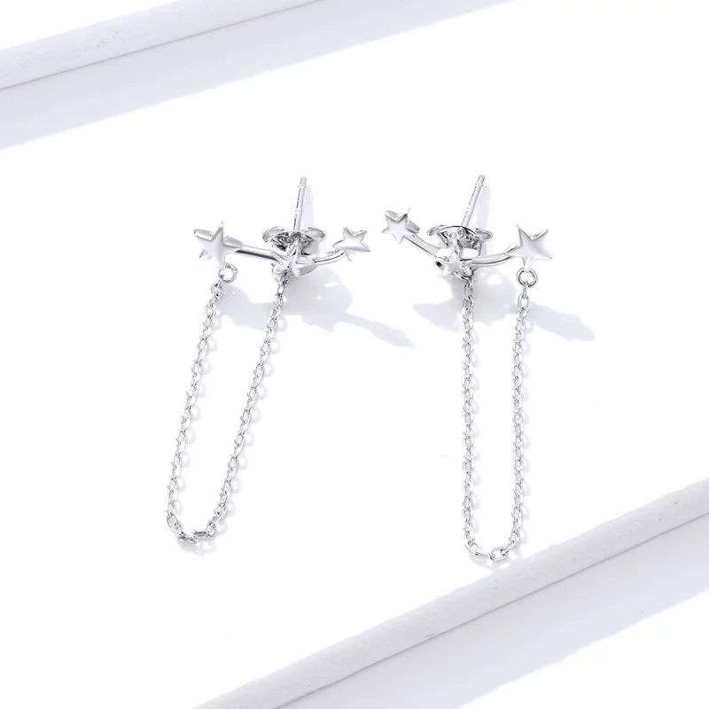 (image pour) Pendants d'Oreilles Style PANDORA Étoilé - BSE361 - Afficher 2