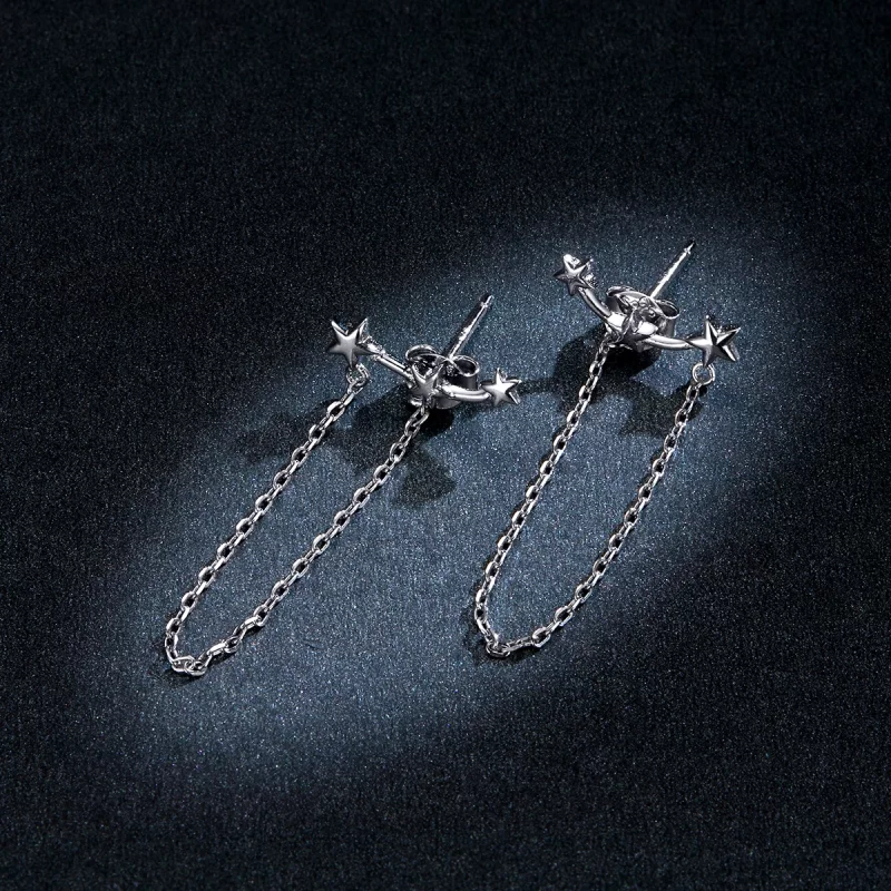 (image pour) Pendants d'Oreilles Style PANDORA Étoilé - BSE361 - Afficher 5