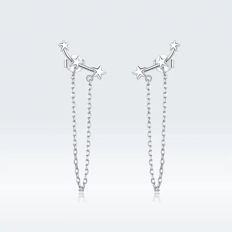 (image pour) Pendants d'Oreilles Style PANDORA Étoilé - BSE361