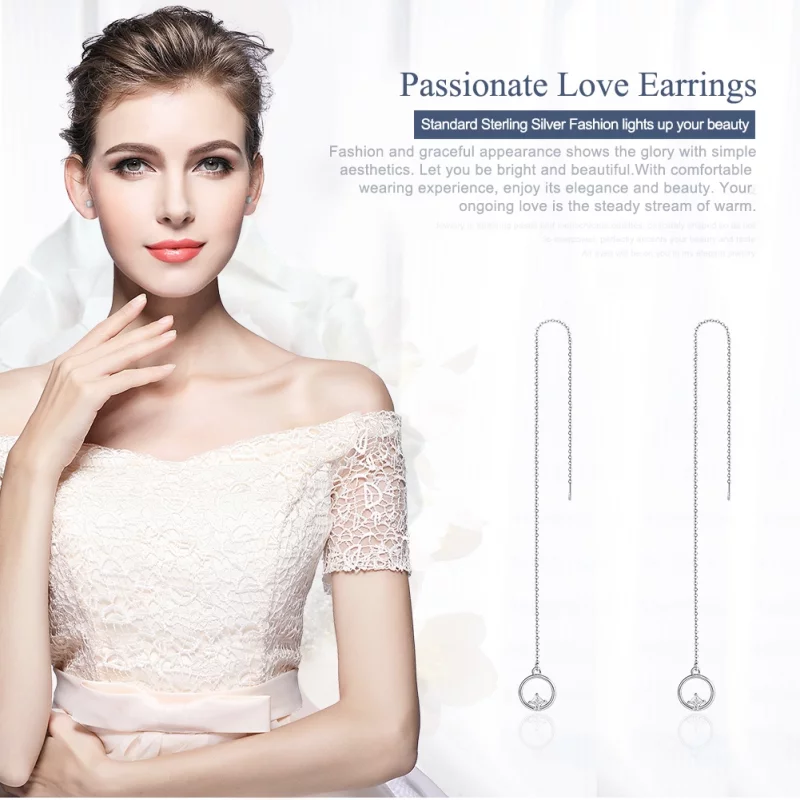 (image pour) Pendants d'Oreilles Style PANDORA Toujours affectueux - SCE080 - Afficher 2