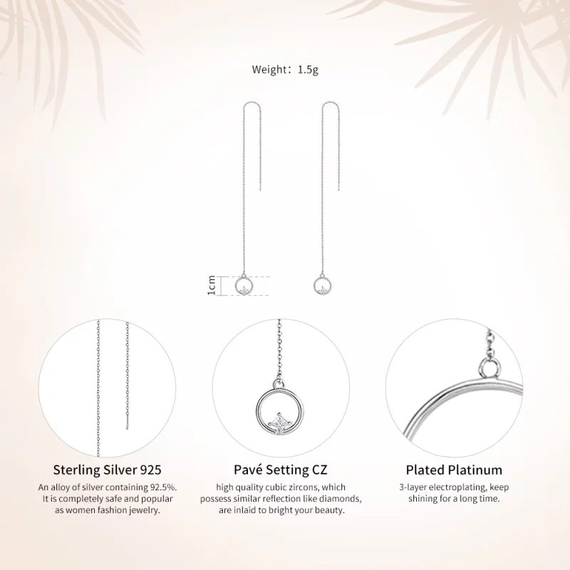 (image pour) Pendants d'Oreilles Style PANDORA Toujours affectueux - SCE080 - Afficher 3
