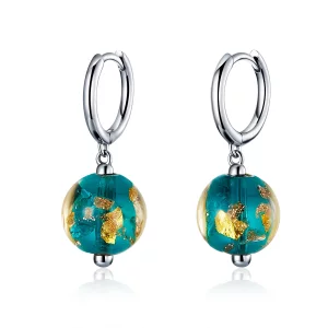 (image pour) Pendants d'Oreilles Style PANDORA Verre de rêve - SCE817