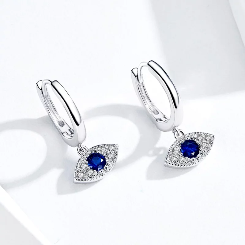 (image pour) Pendants d'Oreilles Style PANDORA yeux chanceux - BSE274 - Afficher 2