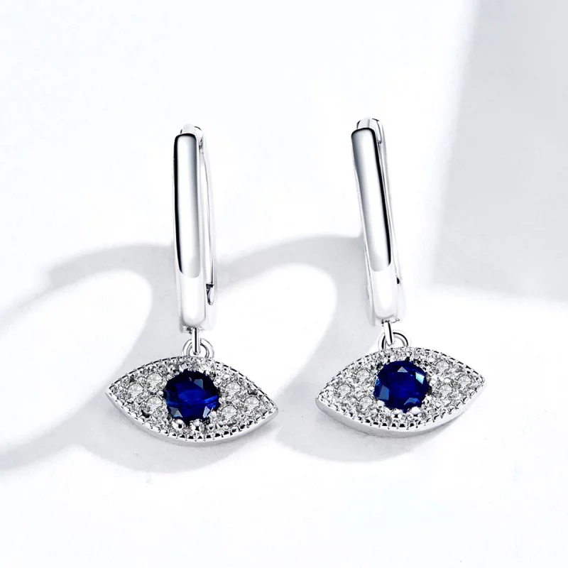(image pour) Pendants d'Oreilles Style PANDORA yeux chanceux - BSE274 - Afficher 3