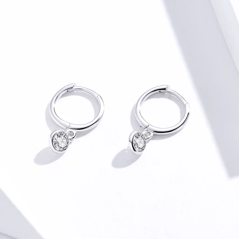 (image pour) Pendants d'Oreilles Style PANDORA Zircone - SCE830 - Afficher 2