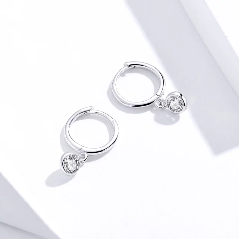 (image pour) Pendants d'Oreilles Style PANDORA Zircone - SCE830 - Afficher 3