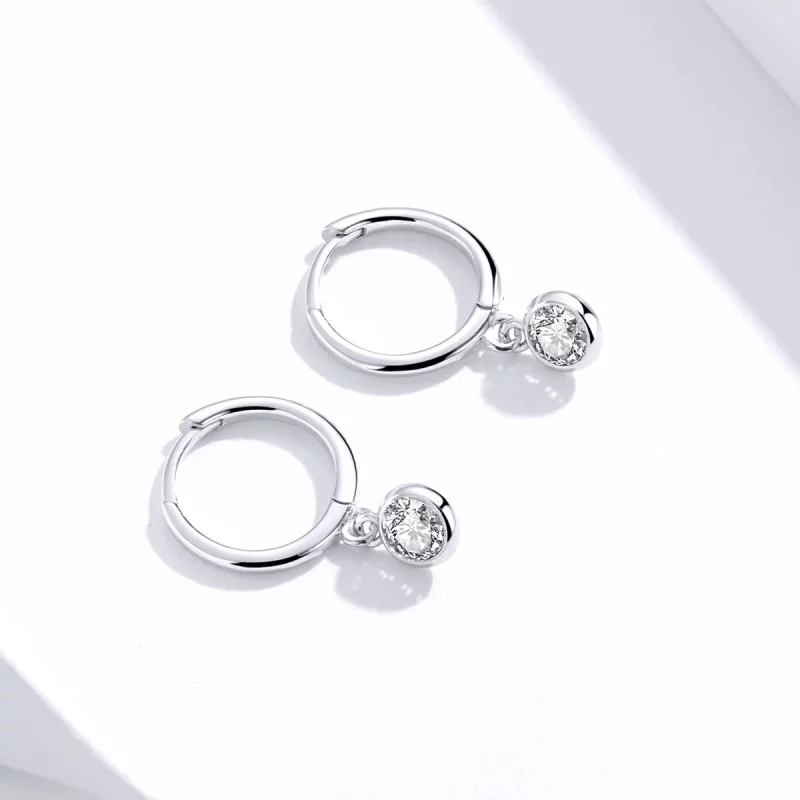 (image pour) Pendants d'Oreilles Style PANDORA Zircone - SCE830 - Afficher 4