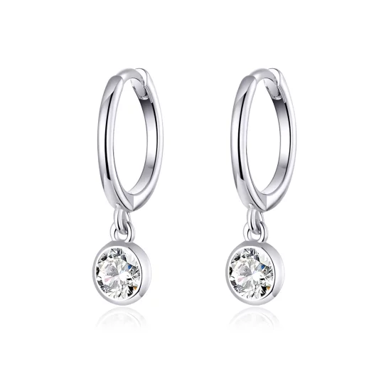 (image pour) Pendants d'Oreilles Style PANDORA Zircone - SCE830