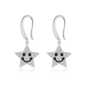 (image pour) Boucles d'oreilles pendantes Pandora Style Smile Star - SCE946