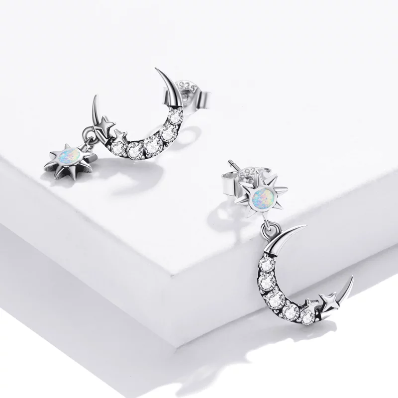 (image pour) Boucles d'oreilles pendantes Pandora Style Wear Stars and Wear Moon - SCE1239 - Afficher 3