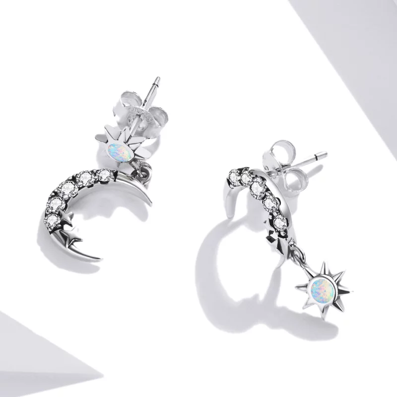 (image pour) Boucles d'oreilles pendantes Pandora Style Wear Stars and Wear Moon - SCE1239 - Afficher 4