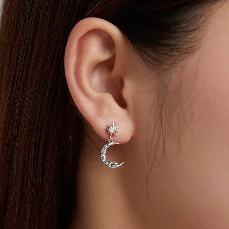 (image pour) Boucles d'oreilles pendantes Pandora Style Wear Stars and Wear Moon - SCE1239 - Afficher 7