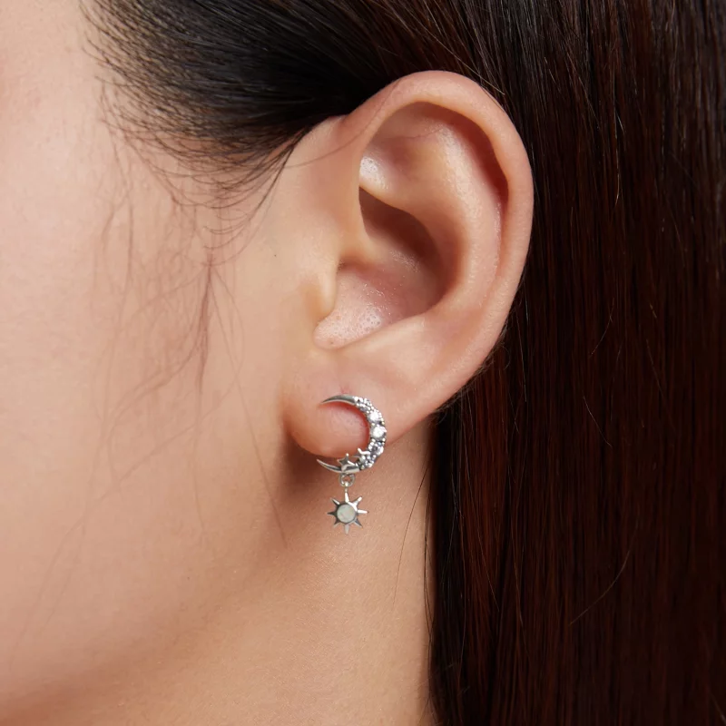 (image pour) Boucles d'oreilles pendantes Pandora Style Wear Stars and Wear Moon - SCE1239 - Afficher 8
