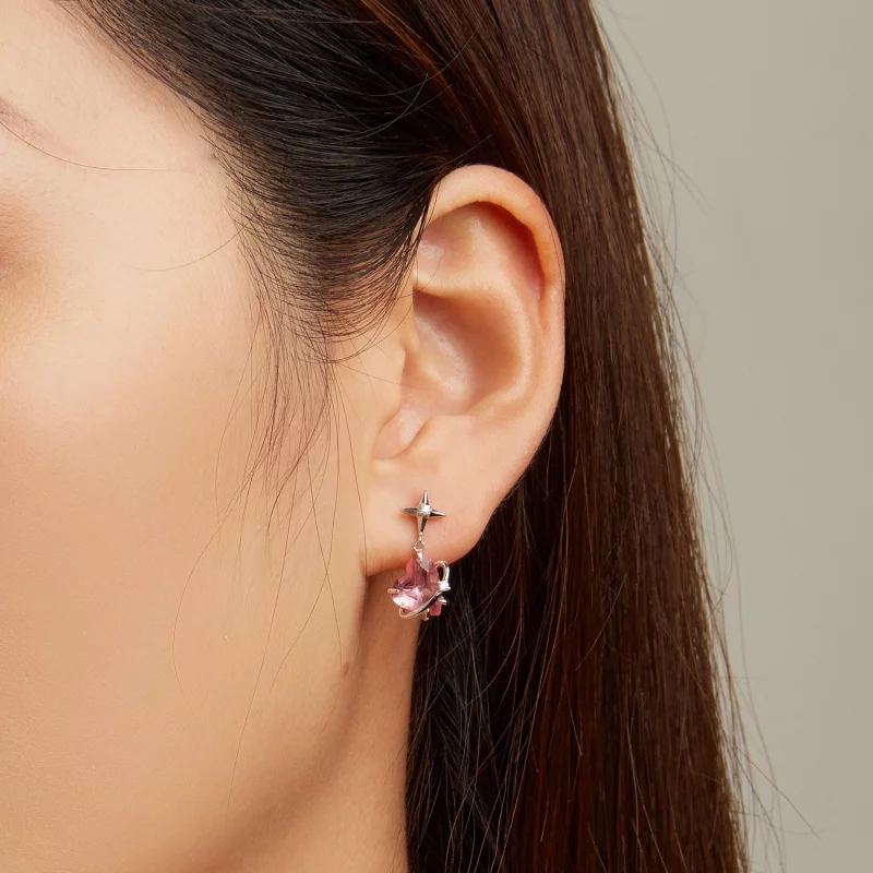 (image pour) Boucles d'oreilles pendantes style Pandora avec planète pour fille - SCE1502 - Afficher 5