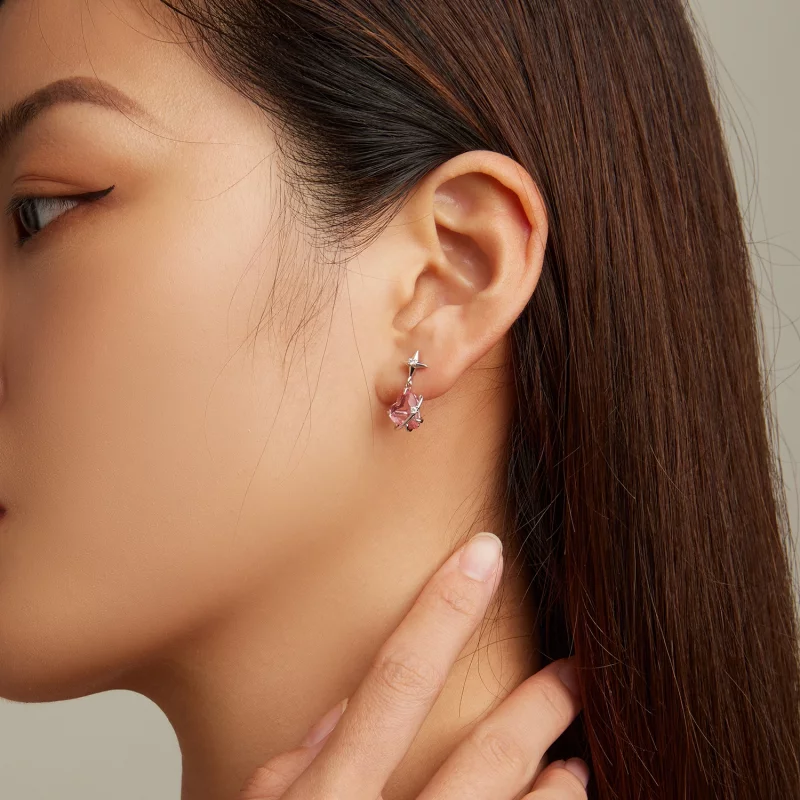 (image pour) Boucles d'oreilles pendantes style Pandora avec planète pour fille - SCE1502 - Afficher 6