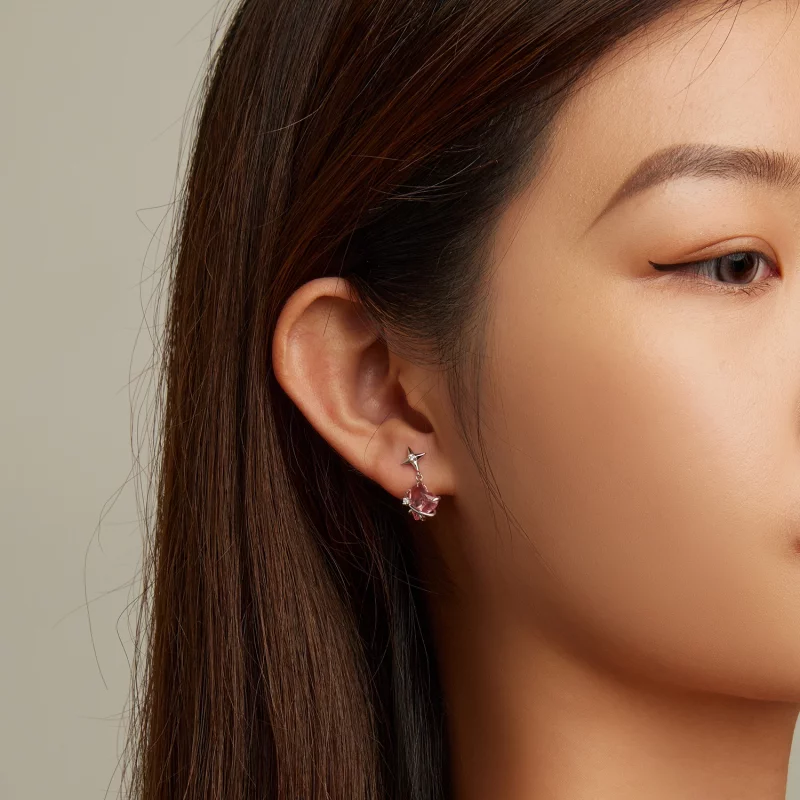 (image pour) Boucles d'oreilles pendantes style Pandora avec planète pour fille - SCE1502 - Afficher 7