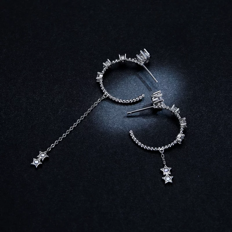 (image pour) Boucles d'oreilles pendantes vives de style Pandora - BSE310 - Afficher 5