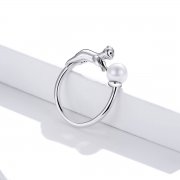 Bague Ouverte Style PANDORA Le chat joue à la balle - SCR683
